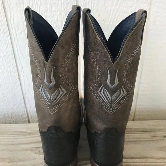 Cody James Bull Shoulder Mens Black Gray Leather Western Boots Mens 9 D BBH4 - Picture 12 of 13